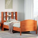 vidaXL Krevet s regalom za knjige bez madraca 75 x 190 cm od borovine | shoptok.hr