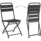 vidaXL Zložljive vrtne stole 2 kosa Antracit 42x52x82 cm Prašno lakirano jeklo | Shoptok.si