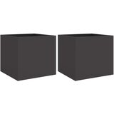 vidaXL Sadilice 2 kom crne 32 x 30 x 29 cm od hladno valjanog čelika | shoptok.hr