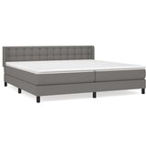  Krevet s oprugama i madracem tamnosivi 200 x 200 cm od tkanine | shoptok.hr