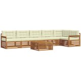  Set vanjskih sofa 7 kom. Prirodna i krem | shoptok.hr