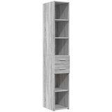 vidaXL Visoka omara siva sonoma 30x42,5x185 cm inženirski les | Shoptok.si