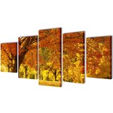 vidaXL Zidne Slike na Platnu Set s Printom Drvo Javora 200 x 100 cm Cijene