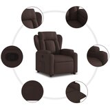  Naslonjač na podizanje tamnosmeđi od tkanine | shoptok.hr