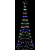 LED božićno drvce s 230 LED svjetlima Šareni 184.5 cm Metal | shoptok.hr