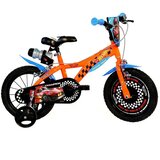 Dino Bikes Hot Wheels dječji bicikl od 16” s držačem za bocu i pomoćnim kotačima, narančasto-crne boje – bicikl | shoptok.hr