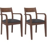 Furnova Jedilni stoli z blazinami 2 kosa Brown Solid Wood Rubber, (21929560) | Shoptok.si
