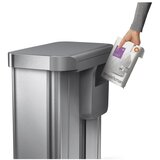 simplehuman Jeklen koš za smeti 34+24 l za ločevanje odpadkov/s pedalom v srebrni barvi – | Shoptok.si