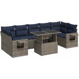 8-dijelni set vrtnih sofa od poliratana s jastucima sivi bagrem | shoptok.hr
