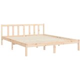  Posteljni okvir z vzglavjem 160x200 cm trden les | Shoptok.si