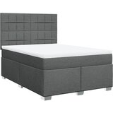  Krevet s oprugama i madracem tamnosivi 140x190 cm od tkanine | shoptok.hr