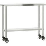  Kuhinjski radni stol s policom 110x30x150 cm nehrđajući čelik | Eponuda.com