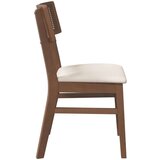 vidaXL Jedilni stoli z blazinami 2 kosa Brown Solid Wood Rubber | Shoptok.si