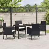  Set od 5 komada za uređenje vrta s jastučićima Crni poli ratan | shoptok.hr