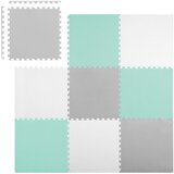 Ricokids pjenasta podloga za slagalice 180x180cm 9 kom sivo-tirkizna | shoptok.hr