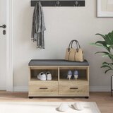  Klupa za hodnik s jastukom Sonoma hrast 80 x 38 x 46 cm | shoptok.hr