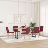  Jedilni stoli 6 kosov vinsko rdeče blago, (21822593) | Shoptok.si