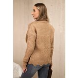 Kesi Sweater with decorative Camel ruffle | shoptok.hr