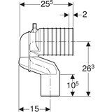 Geberit 131.081.11.1 priključno koleno za WC školjko | Shoptok.si