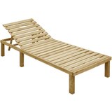 Maison Chic Ležalnik - Sončna ležalnik s kraljevsko modro blazino impregnirana borovina, (22043272) | Shoptok.si