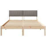  Okvir kreveta Smeđa i taupe 135 x 190 cm Masivna borovina | shoptok.hr