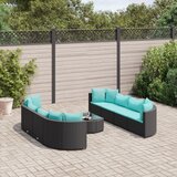  The Living Store Vrtna sedežna garnitura 9-delna z blazinami črn poli ratan - Vrtna Sedežna Garnitura, (21466766) | Shoptok.si