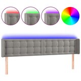  Posteljno vzglavje svetlo sivo 163x16x78/88 cm žamet, (20793783) | Shoptok.si