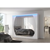 ADRK Drsna omara z ogledalom CAMBE 250 cm - BELA | Shoptok.si