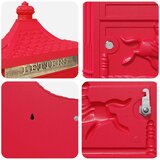  Stenska Poštna Škatla Rdeča 40,5 x 16 x 45 cm Lit aluminij, (5000133025) | Shoptok.si