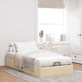  Otomanski okvir kreveta bez madraca krem 80x200 cm od tkanine | shoptok.hr