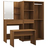  Set toaletnog stolića LED boja hrasta od konstruiranog drva | Eponuda.com