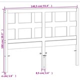 Uzglavlje voštano smeđe 135 cm od masivne borovine | shoptok.hr