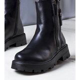 D/CEO Black patent leather insulated boots Campi | Shoptok.si