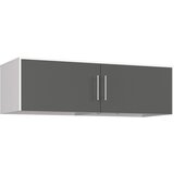 AKORD Nadgradna Omarica Za Garderobno Omaro, 2 Vrata, Bela/Siva, (5000331617) | Shoptok.si