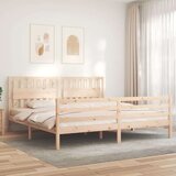  Kreveta s uzglavljem 200 x 200 cm od masivnog drva Cijene