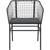 vidaXL 5-dijelni vrtni blagovaonski set s jastucima od crnog | shoptok.hr