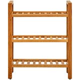  Stalak za obuću s 3 police 50x27x60 cm od masivne hrastovine | shoptok.hr