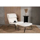Venture Home lounge fotelja s tabureom Laconia, bijela | shoptok.hr