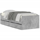 Furnova Posteljni okvir s predali betonsko siv 100x200 cm, (21935549) | Shoptok.si