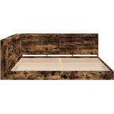  Krevet s policama Dimljeni hrast 180 x 200 cm Konstruirano drvo | shoptok.hr