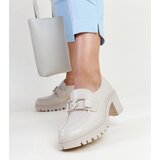 VINCEZA Beige shoes with leather insole | ePonuda.com