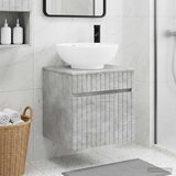  Umivaonik s policom za zid Betonska siva 49 x 44,5 x 66,5 cm | shoptok.hr