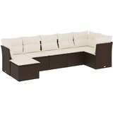  The Living Store Vrtna sedežna garnitura 7-delna z blazinami rjav poli ratan - Vrtna Sedežna Garniture, (21446726) | Shoptok.si