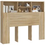  Uzglavlje s ormarićem boja hrasta sonome 120 x 19 x 103,5 cm | shoptok.hr