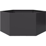  Vrtna sadilica crna šesterokutna 104 x 90 x 45 cm čelična | shoptok.hr