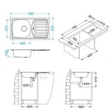  Enojno pomivalno korito z odcejalnikom Basic 150 fi 60 - inox smooth&amp;semi-shiny (1136530) | Shoptok.si
