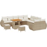  Set vrtnih sofa z blazinami Bež Poli Ratan Akacija | Shoptok.si