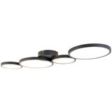 QAZQA Stropna svetilka črna z LED 3-stopenjsko zatemnitvijo 4 luči - Lupolo | Shoptok.si