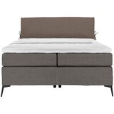 Hom`in POSTELJA BOXSPRING 120 cm x 200 cm , tekstil rjava, siva | Shoptok.si