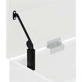 vidaXL Lavica za čevlje visokega sijaja bela 102x30,5x45 cm | Shoptok.si